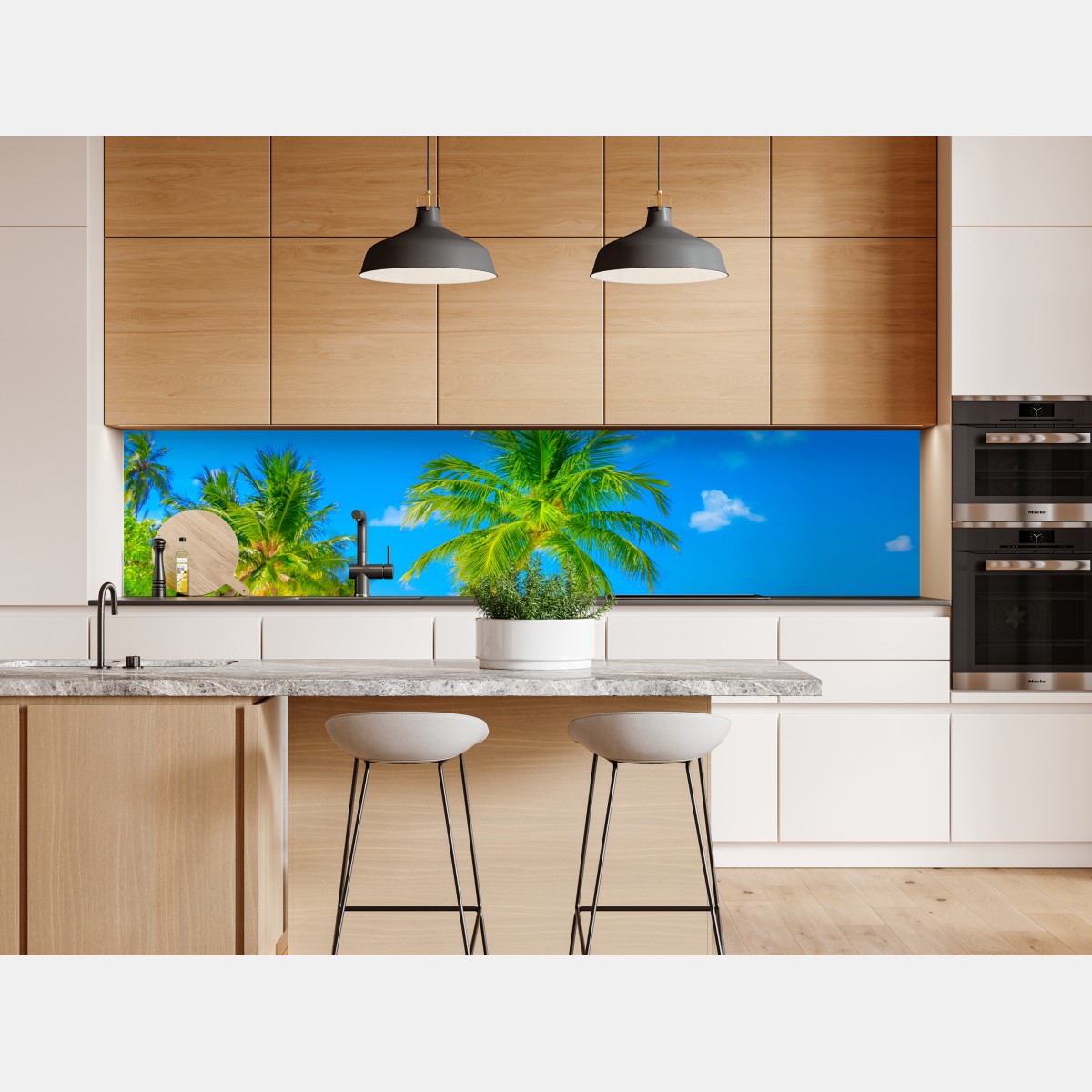 Naklejka repozycjonowalna rajska plaża na Malediwach – Wallissimo® Naklejka repozycjonowalna rajska plaża na Malediwach – Wallissimo®