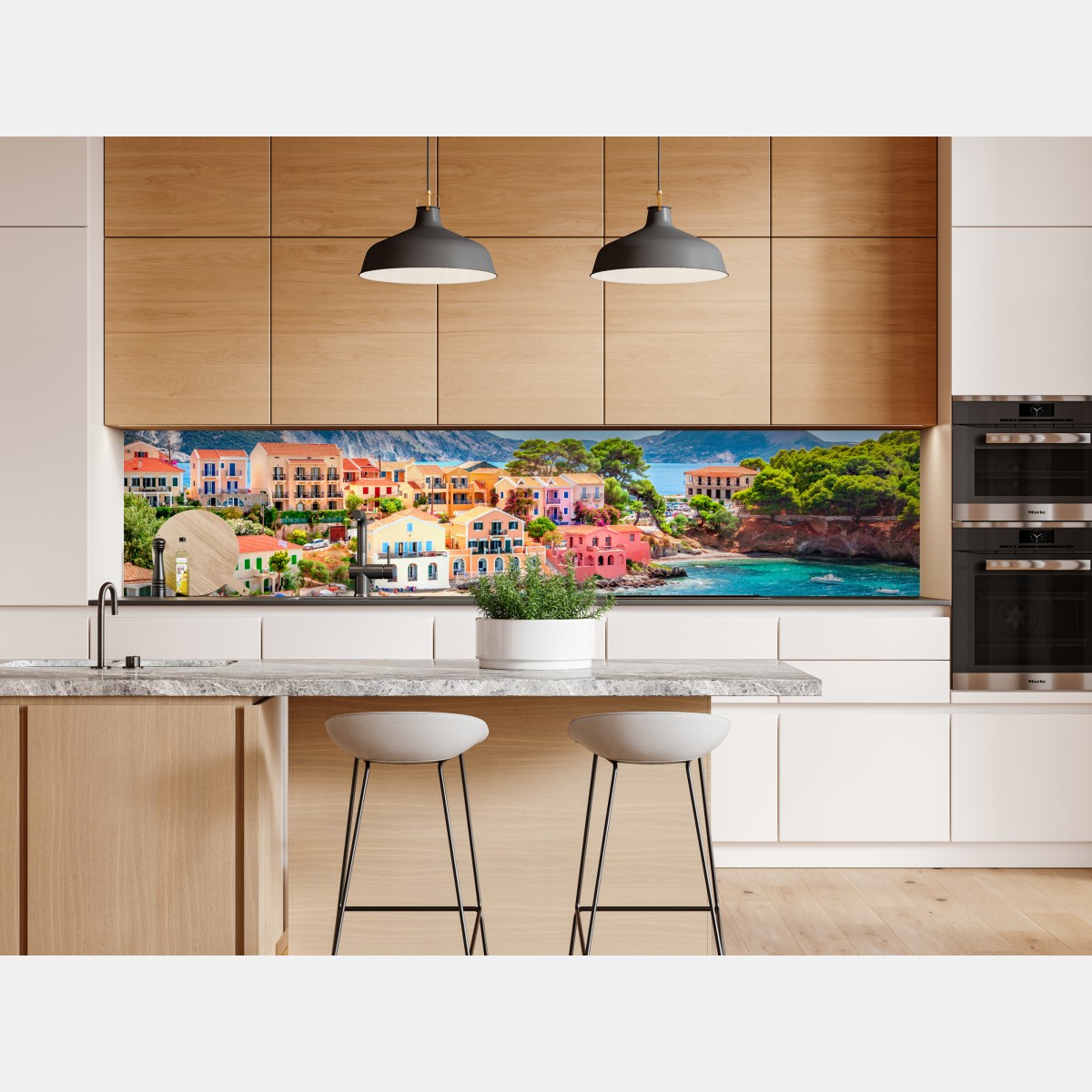 Naklejka repozycjonowalna Assos nadmorska sceneria, Kefalonia – Wallissimo® Naklejka repozycjonowalna Assos nadmorska sceneria, Kefalonia – Wallissimo®