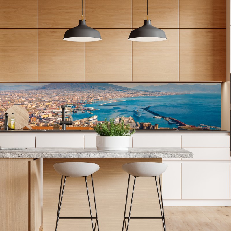 Naklejka repozycjonowalna panorama Neapolu z Wezuwiuszem – Wallissimo® Naklejka repozycjonowalna panorama Neapolu z Wezuwiuszem – Wallissimo®