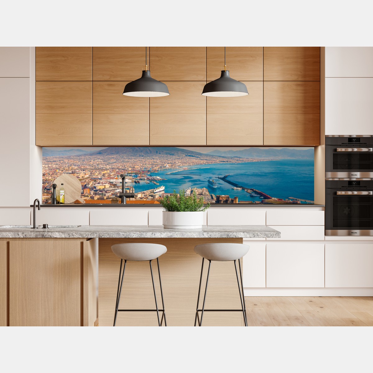 Naklejka repozycjonowalna panorama Neapolu z Wezuwiuszem – Wallissimo® Naklejka repozycjonowalna panorama Neapolu z Wezuwiuszem – Wallissimo®