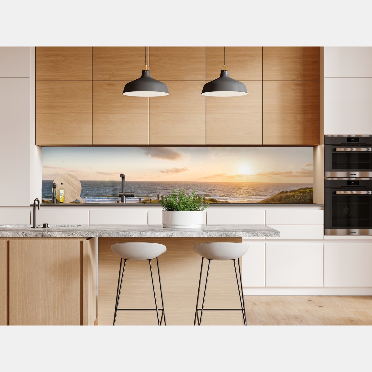 Naklejka repozycjonowalna słoneczna ścieżka na plażę nad oceanem – Wallissimo® Naklejka repozycjonowalna słoneczna ścieżka na plażę nad oceanem – Wallissimo®