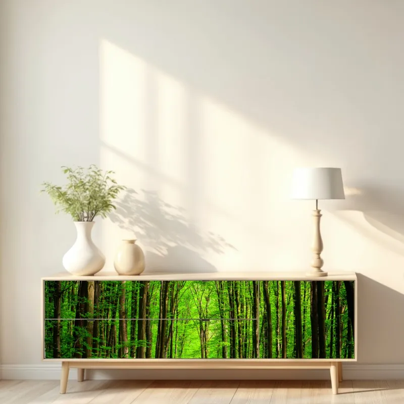 Naklejka repozycjonowalna tropikalny wzór z różowymi flamingami – Wallissimo®