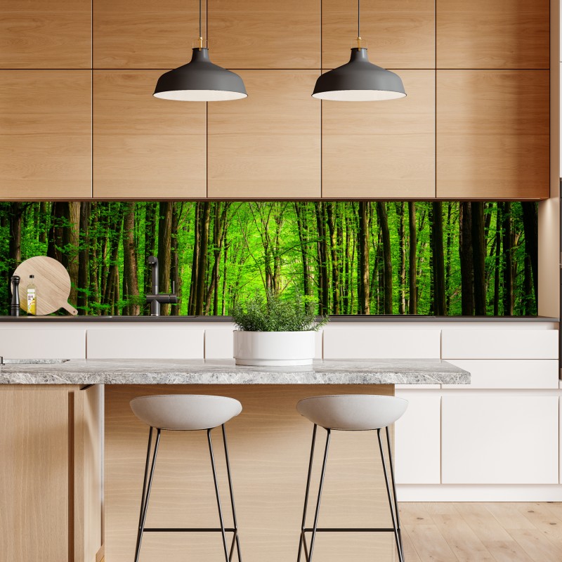 Naklejka repozycjonowalna bujna zielona leśna ścieżka – Wallissimo® Naklejka repozycjonowalna bujna zielona leśna ścieżka – Wallissimo®