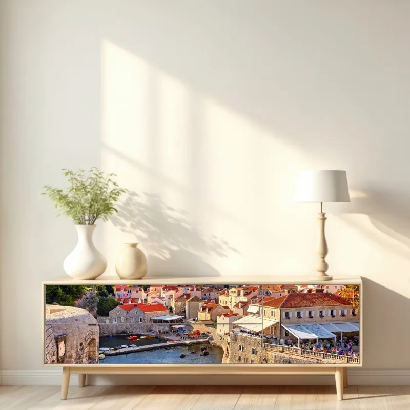 Naklejka repozycjonowalna Dubrownik stare miasto nad morzem – Wallissimo® Naklejka repozycjonowalna Dubrownik stare miasto nad morzem – Wallissimo®