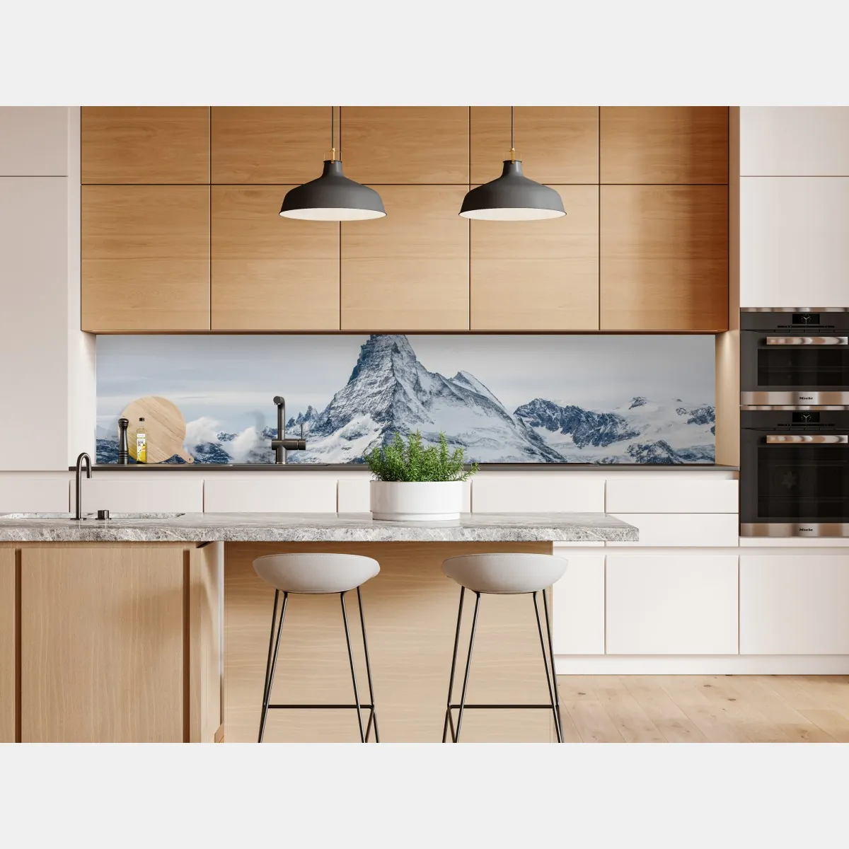 Naklejka repozycjonowalna majestatyczny ośnieżony szczyt górski – Wallissimo® Naklejka repozycjonowalna majestatyczny ośnieżony szczyt górski – Wallissimo®