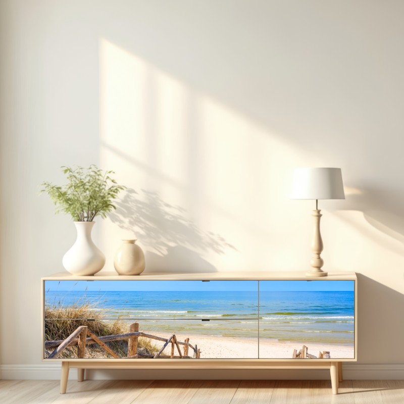 Naklejka repozycjonowalna wejście na plażę w Lubiatowie, Polska – Wallissimo® Naklejka repozycjonowalna wejście na plażę w Lubiatowie, Polska – Wallissimo®