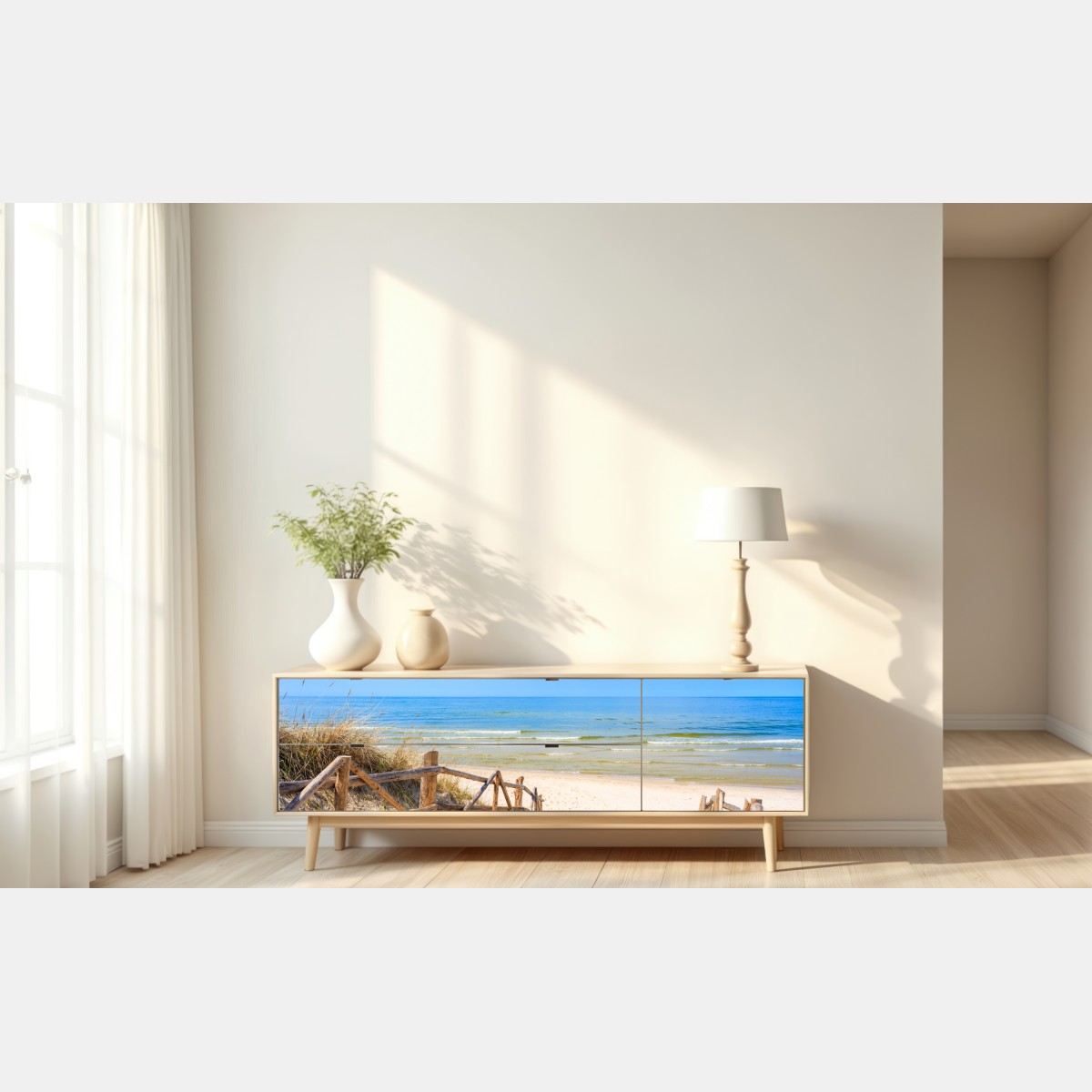 Naklejka repozycjonowalna wejście na plażę w Lubiatowie, Polska – Wallissimo® Naklejka repozycjonowalna wejście na plażę w Lubiatowie, Polska – Wallissimo®