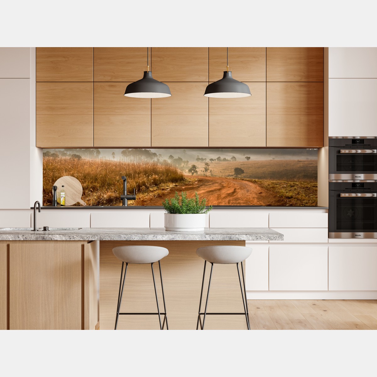 Naklejka repozycjonowalna poranna droga gruntowa w Thung Salaeng Luang – Wallissimo® Naklejka repozycjonowalna poranna droga gruntowa w Thung Salaeng Luang – Wallissimo®