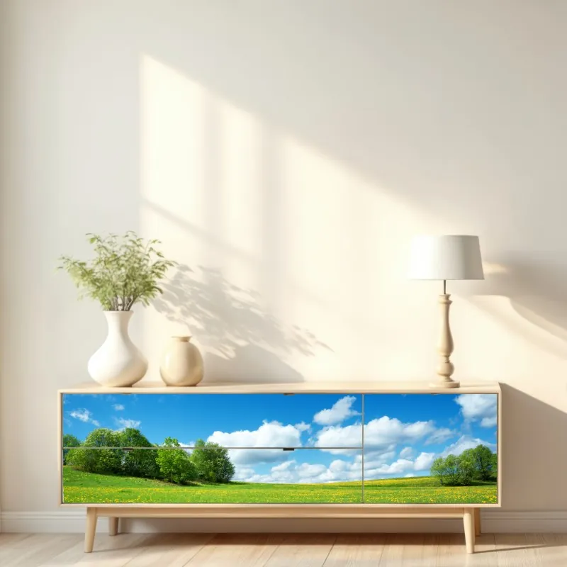 Naklejka repozycjonowalna spokojna ścieżka w bambusowym lesie – Wallissimo®