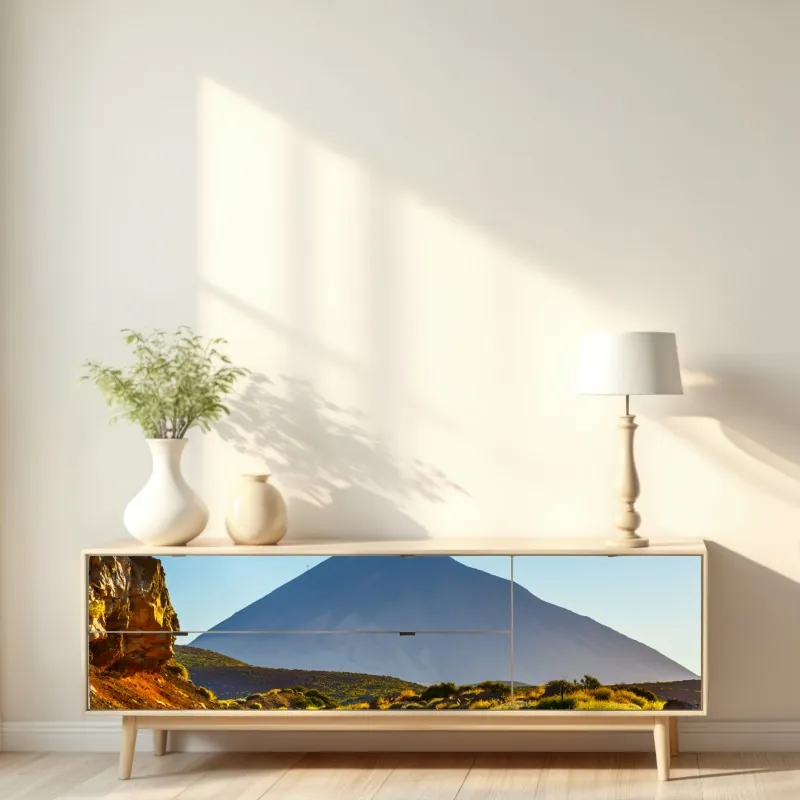 Naklejka repozycjonowalna złoty wzór damaskowy na granatowym tle – Wallissimo®