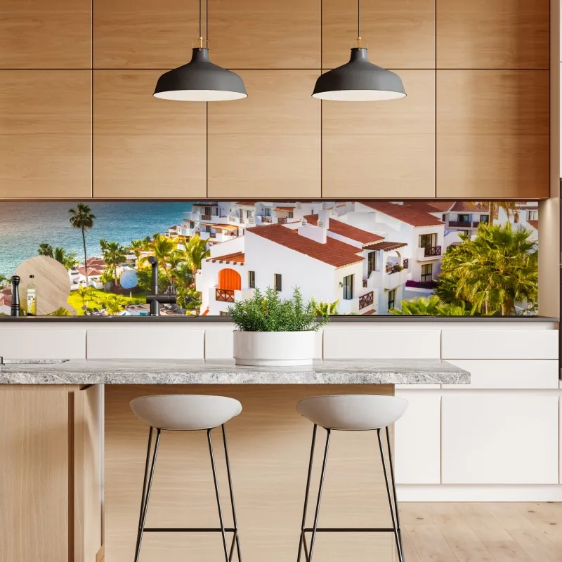 Naklejka repozycjonowalna trzy dmuchawce na turkusowym tle – Wallissimo®