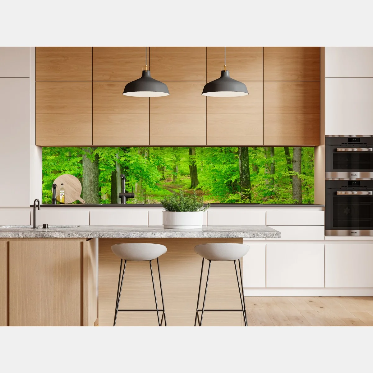 Naklejka repozycjonowalna spokojna leśna ścieżka wiosną – Wallissimo® Naklejka repozycjonowalna spokojna leśna ścieżka wiosną – Wallissimo®