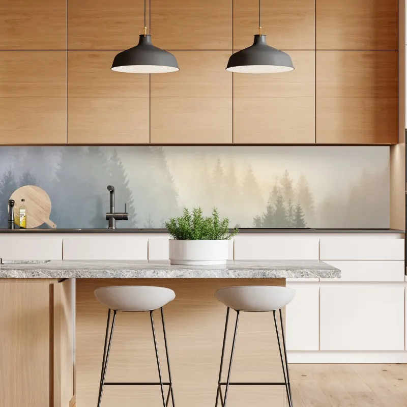 Naklejka repozycjonowalna unoszące się pęcherzyki oleju na głębokim gradiencie – Wallissimo®