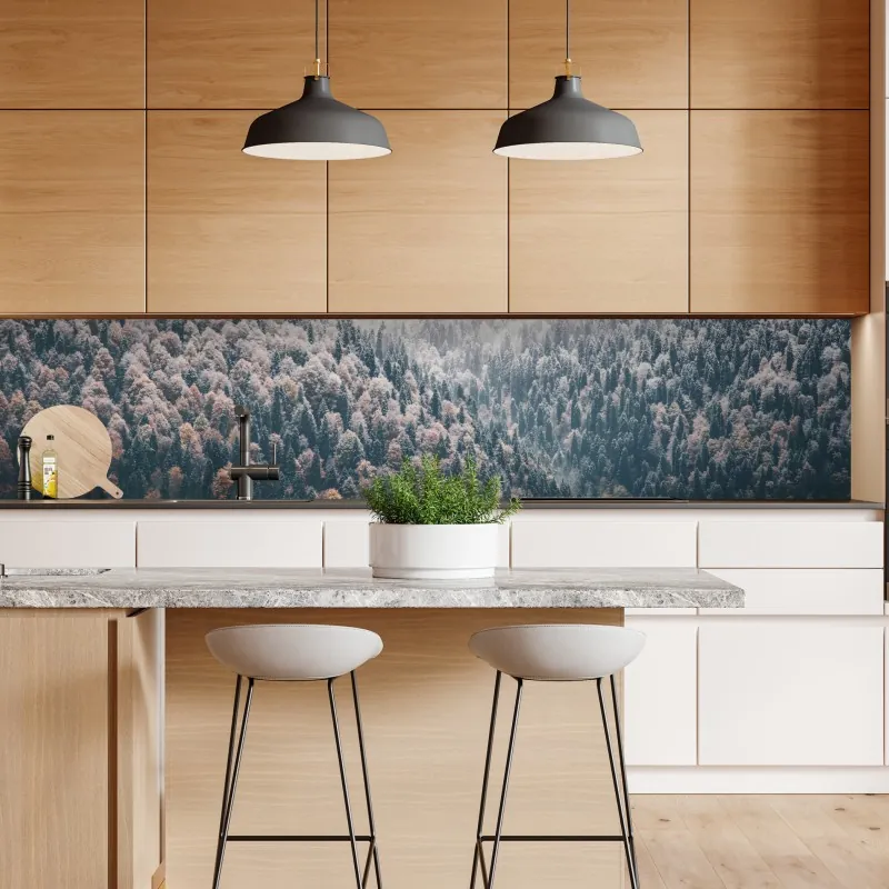 Naklejka repozycjonowalna złoty wzór damaskowy na granatowym tle – Wallissimo®