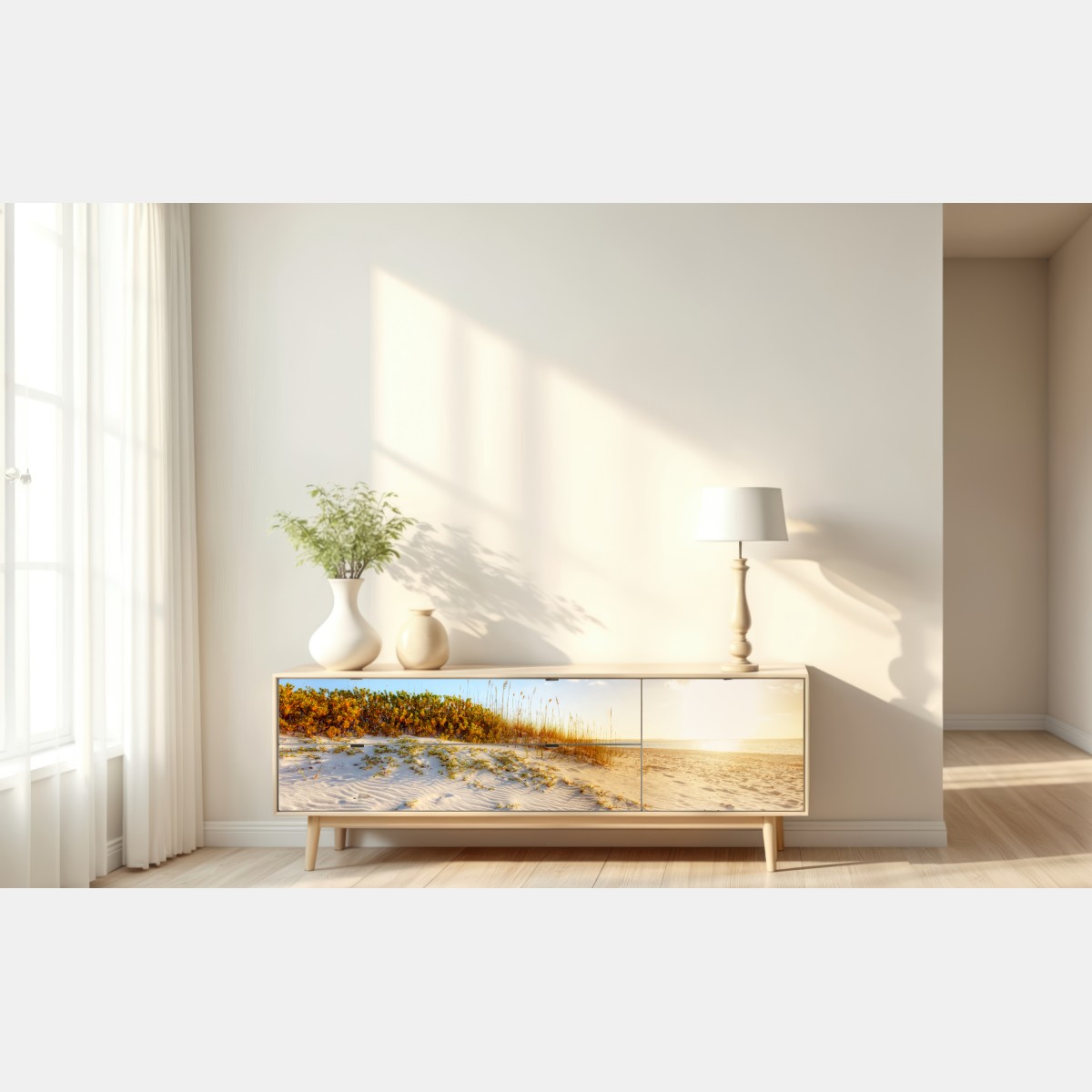 Naklejka repozycjonowalna zachód słońca nad wydmami Grace Bay – Wallissimo® Naklejka repozycjonowalna zachód słońca nad wydmami Grace Bay – Wallissimo®