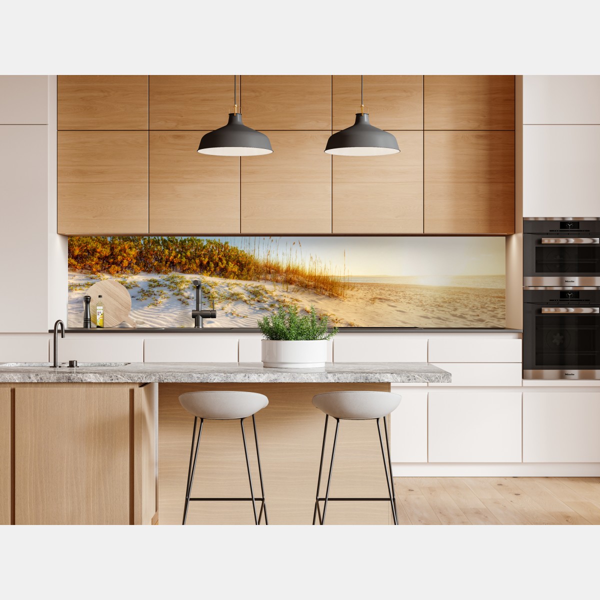 Naklejka repozycjonowalna zachód słońca nad wydmami Grace Bay – Wallissimo® Naklejka repozycjonowalna zachód słońca nad wydmami Grace Bay – Wallissimo®