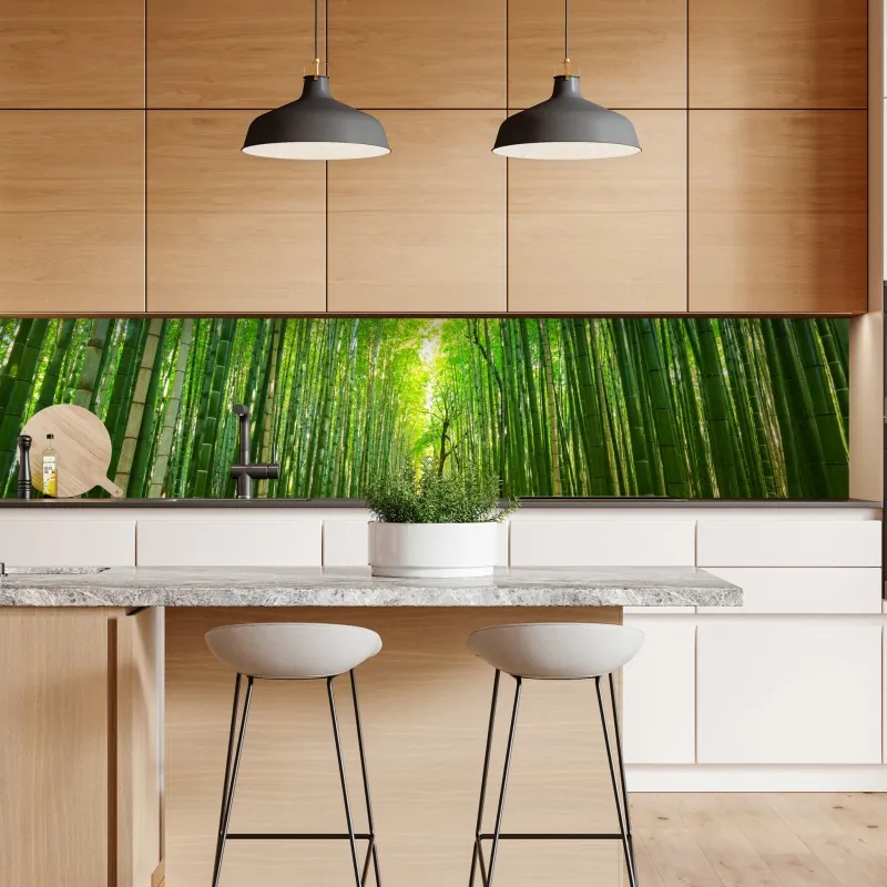 Naklejka repozycjonowalna spokojna ścieżka bambusowa w Kioto – Wallissimo® Naklejka repozycjonowalna spokojna ścieżka bambusowa w Kioto – Wallissimo®