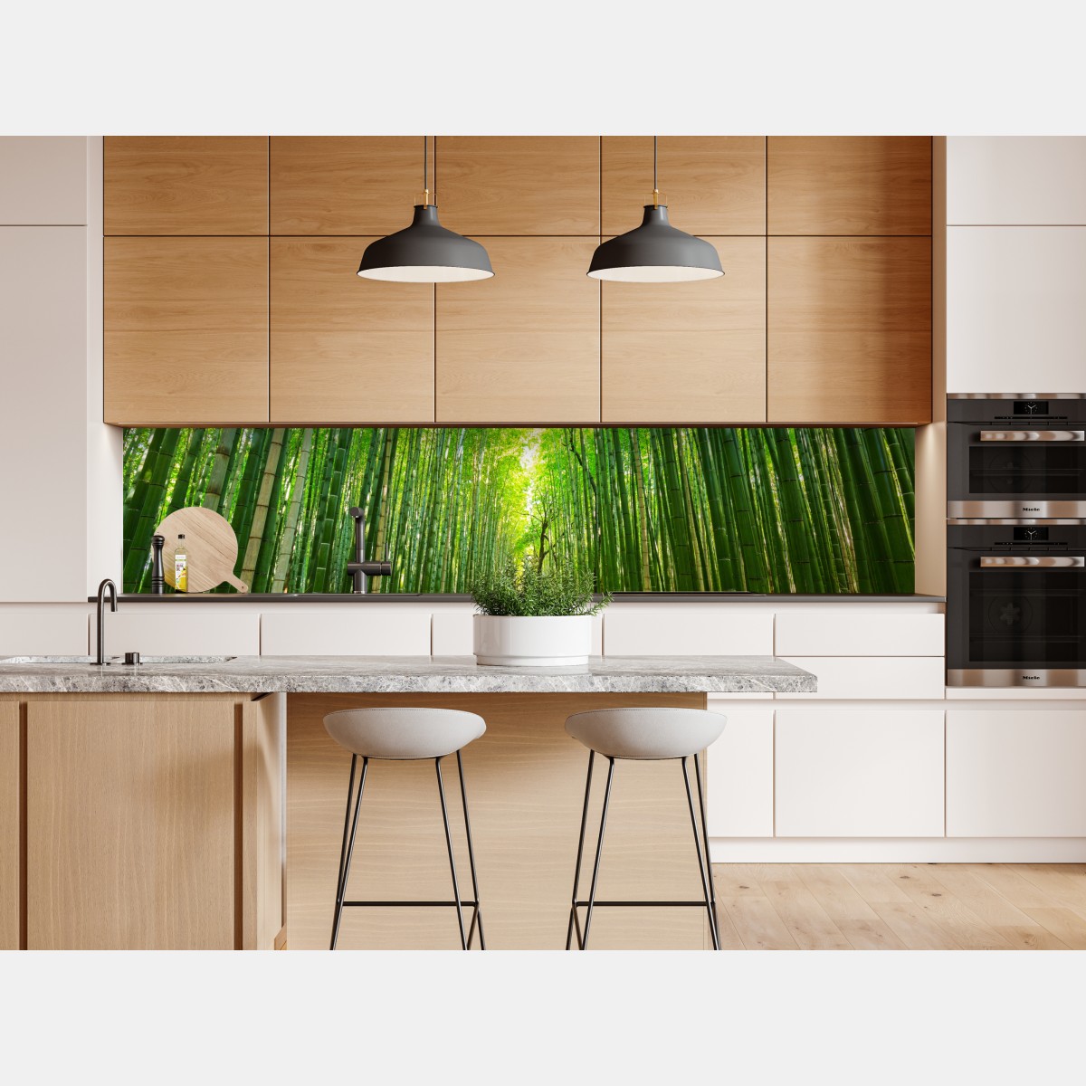 Naklejka repozycjonowalna spokojna ścieżka bambusowa w Kioto – Wallissimo® Naklejka repozycjonowalna spokojna ścieżka bambusowa w Kioto – Wallissimo®