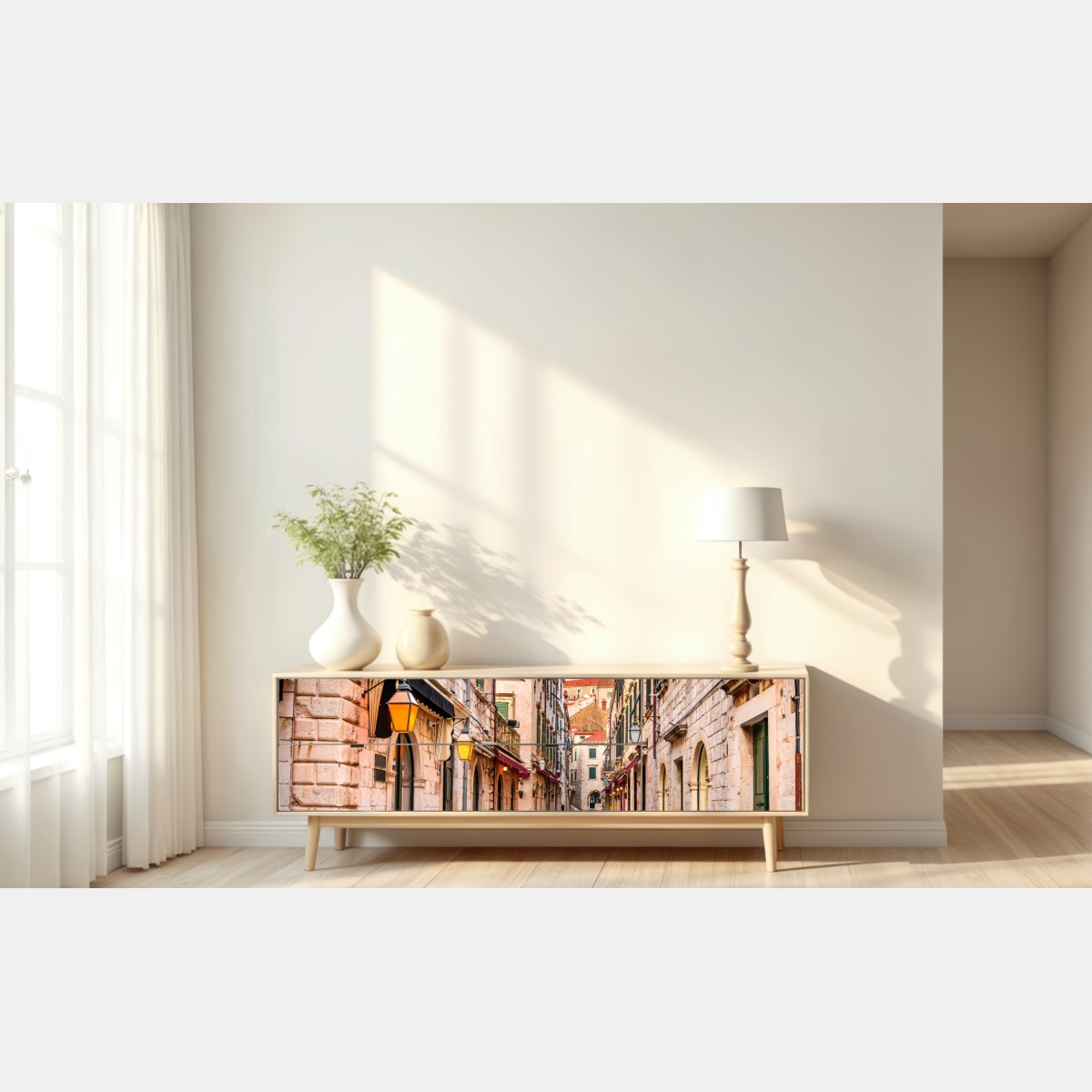 Naklejka repozycjonowalna Dubrownik stara ulica – Wallissimo® Naklejka repozycjonowalna Dubrownik stara ulica – Wallissimo®