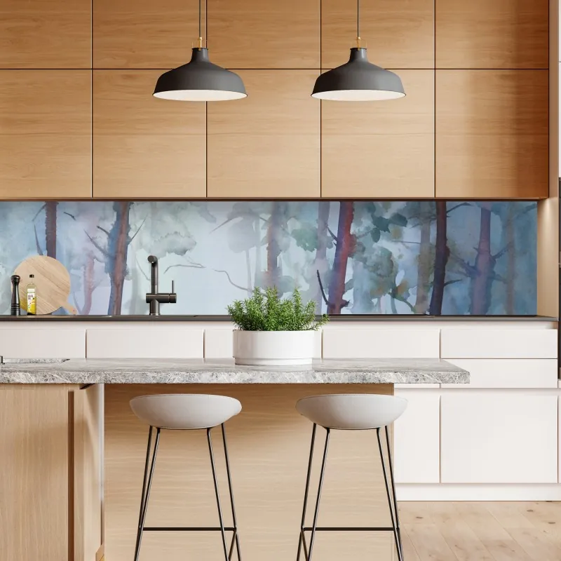 Naklejka repozycjonowalna spokojne alpejskie jezioro – Wallissimo®