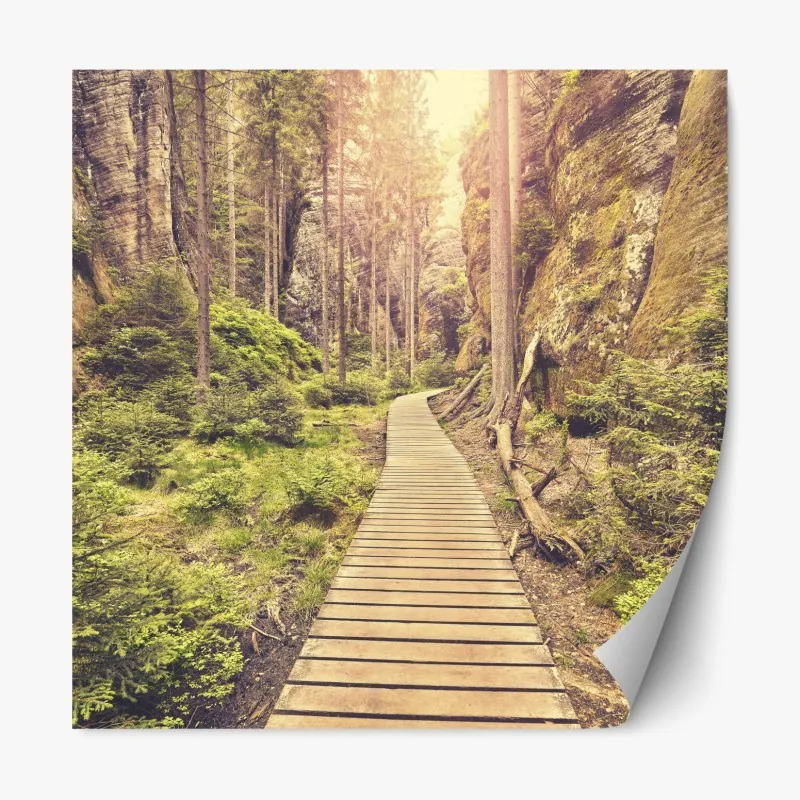 Naklejka repozycjonowalna majestatyczne odbicie góry nad alpejskim jeziorem – Wallissimo®