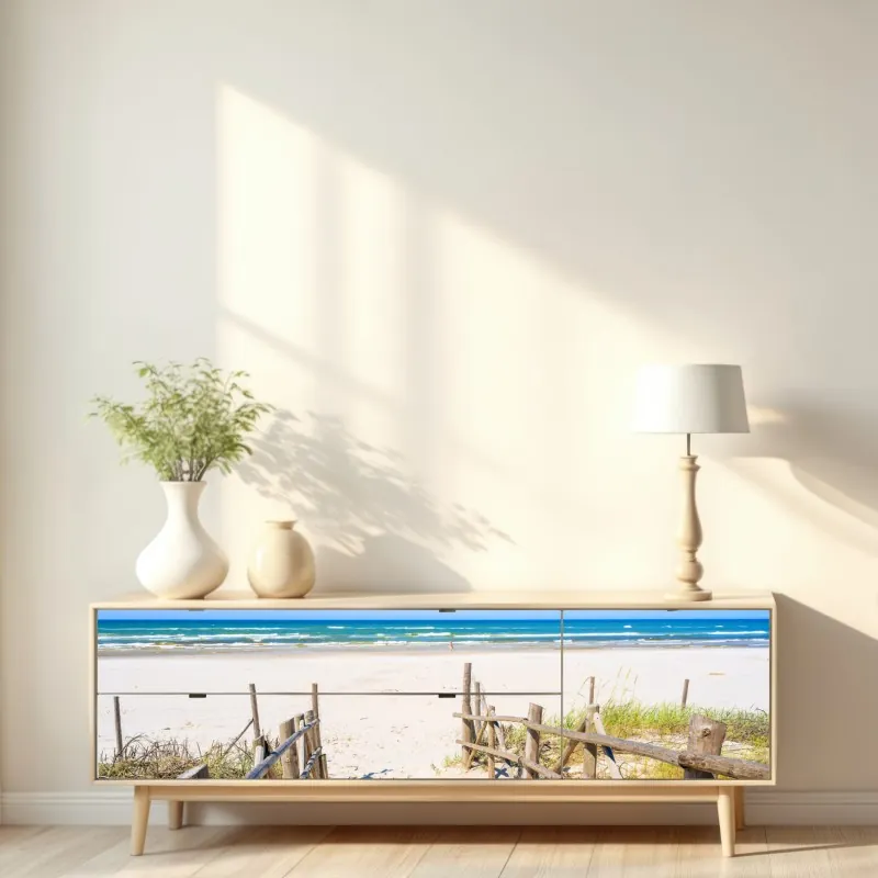 Naklejka repozycjonowalna wejście na plażę Debki nad Bałtykiem – Wallissimo® Naklejka repozycjonowalna wejście na plażę Debki nad Bałtykiem – Wallissimo®