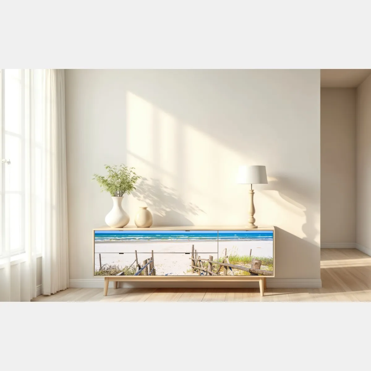 Naklejka repozycjonowalna wejście na plażę Debki nad Bałtykiem – Wallissimo® Naklejka repozycjonowalna wejście na plażę Debki nad Bałtykiem – Wallissimo®