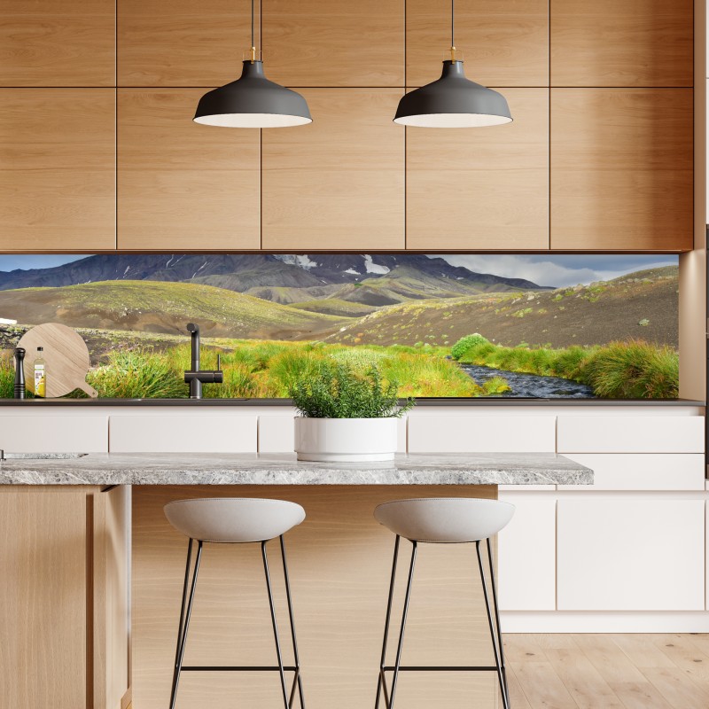 Naklejka repozycjonowalna widok na wulkan Koryaksky ze stoku północno-wschodniego – Wallissimo® Naklejka repozycjonowalna widok na wulkan Koryaksky ze stoku północno-wschodniego – Wallissimo®