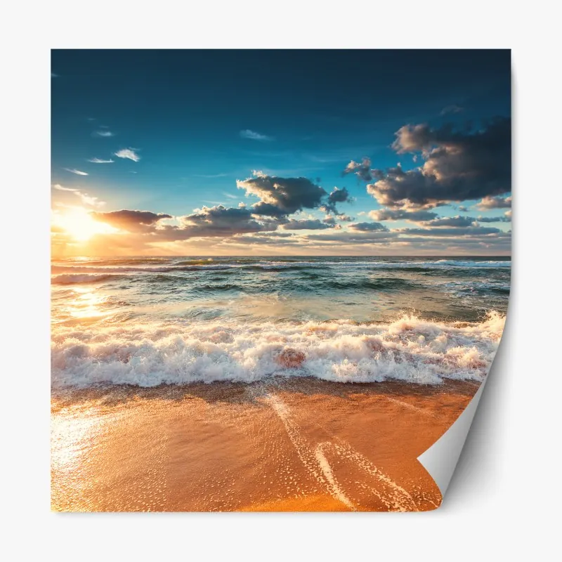 Naklejka repozycjonowalna rudy kociak w filiżance – Wallissimo®