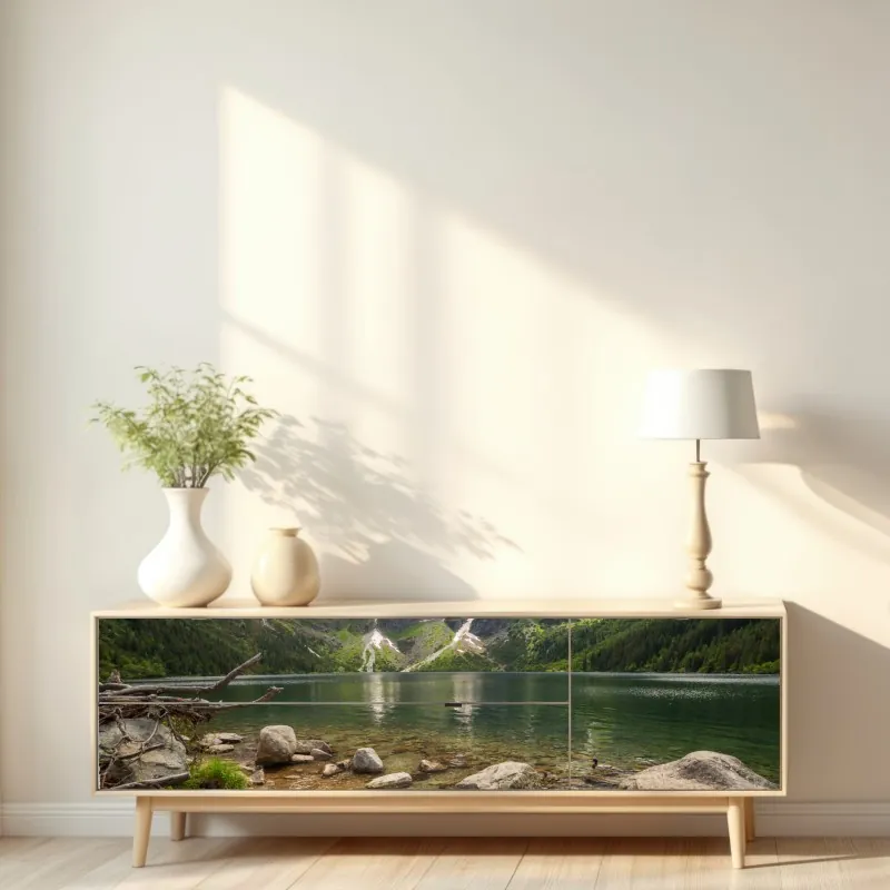 Naklejka repozycjonowalna odważny geometryczny wzór retro – Wallissimo®