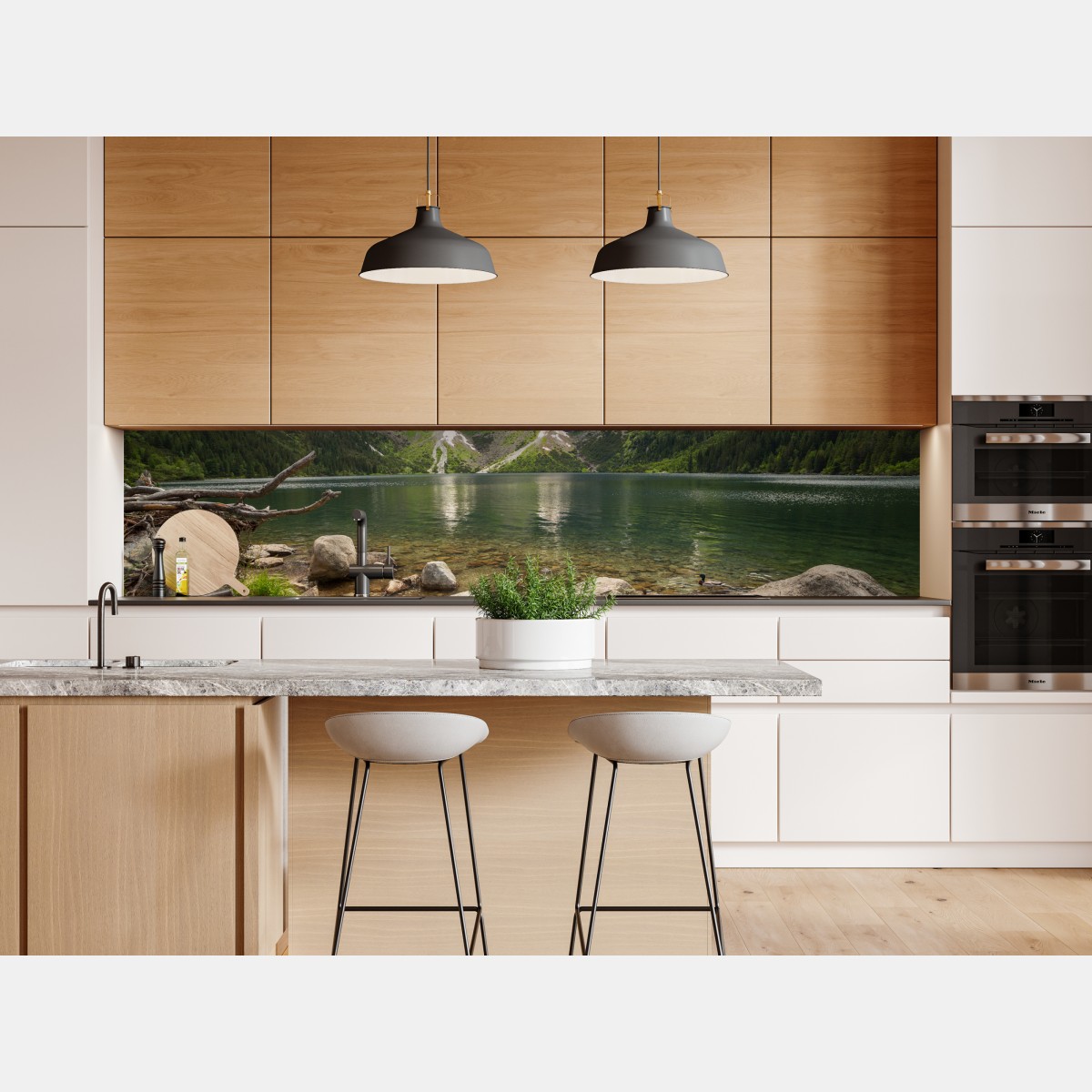 Naklejka repozycjonowalna zachód słońca nad Morskim Okiem w Tatrach, Polska – Wallissimo® Naklejka repozycjonowalna zachód słońca nad Morskim Okiem w Tatrach, Polska – Wallissimo®