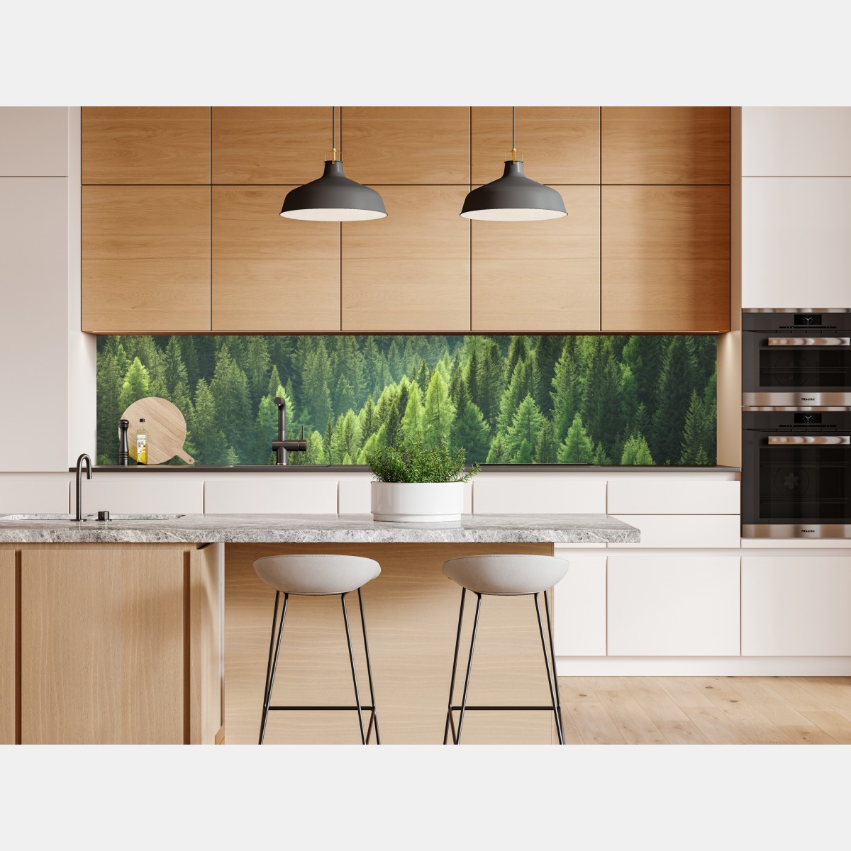 Naklejka repozycjonowalna bujna zielona panorama lasu – Wallissimo® Naklejka repozycjonowalna bujna zielona panorama lasu – Wallissimo®