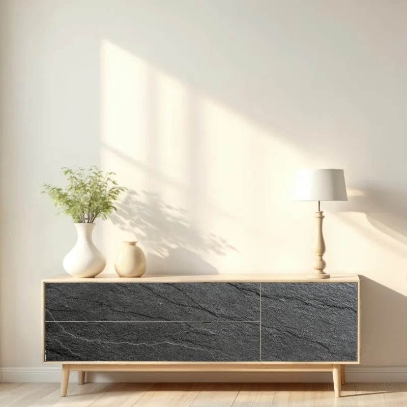 Naklejka repozycjonowalna ciemna tekstura łupka – Wallissimo® Naklejka repozycjonowalna ciemna tekstura łupka – Wallissimo®