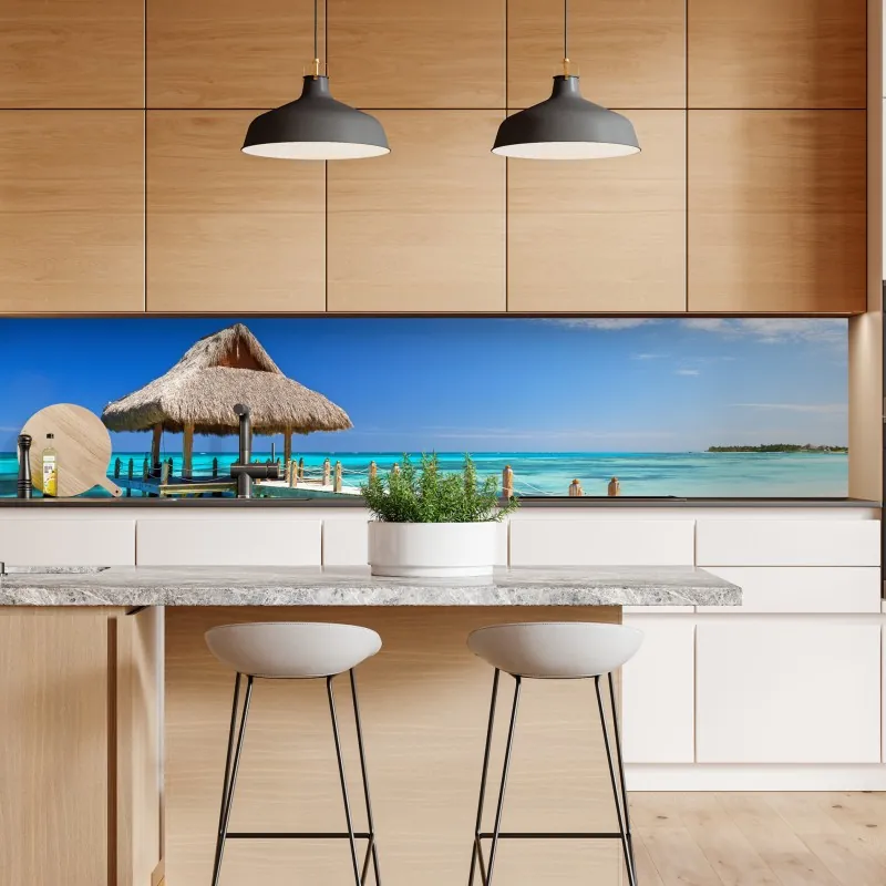 Naklejka repozycjonowalna drewniany pomost prowadzący na plażę Praia da Bordeira – Wallissimo®