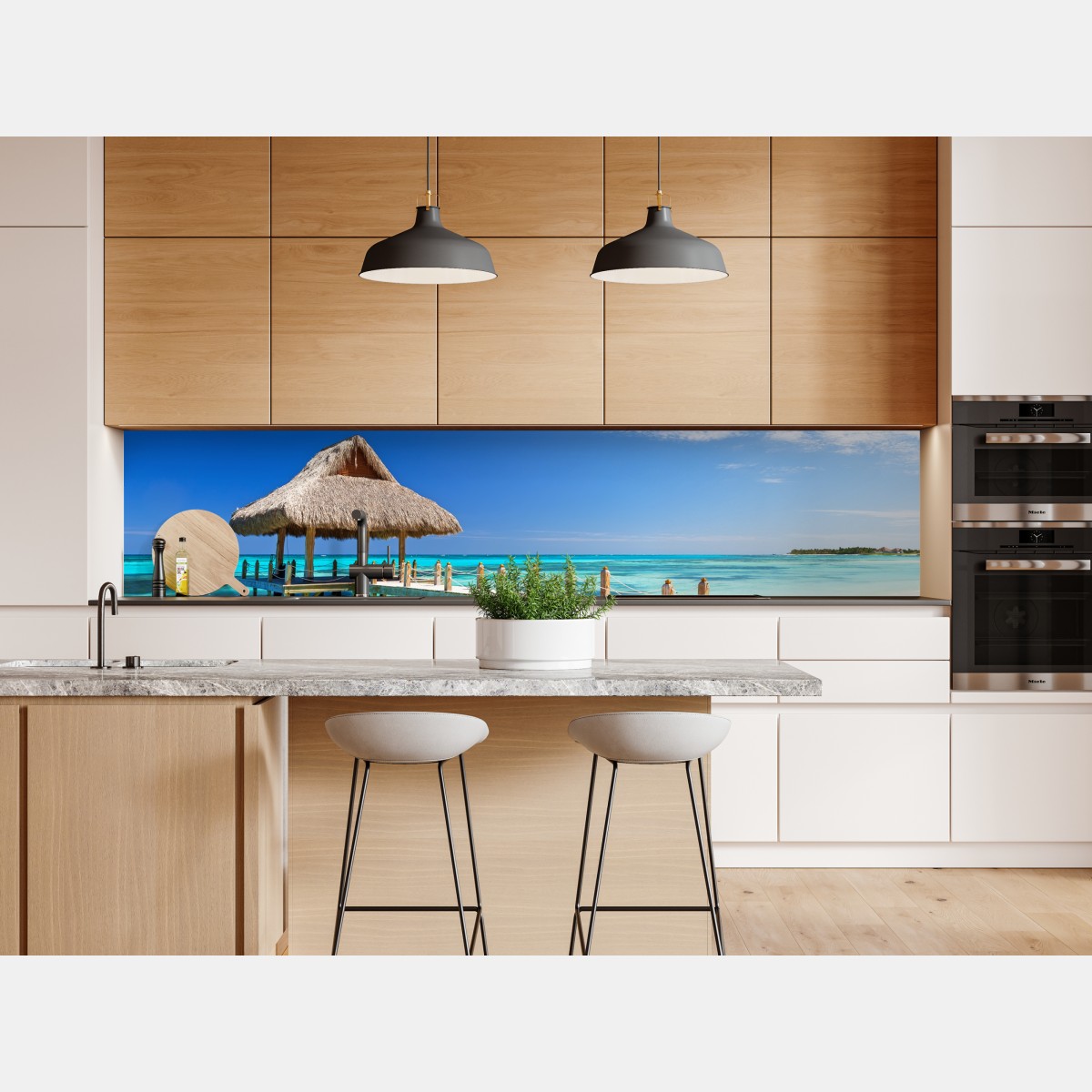 Naklejka repozycjonowalna spokojny pomost na plaży w Cap Cana – Wallissimo® Naklejka repozycjonowalna spokojny pomost na plaży w Cap Cana – Wallissimo®