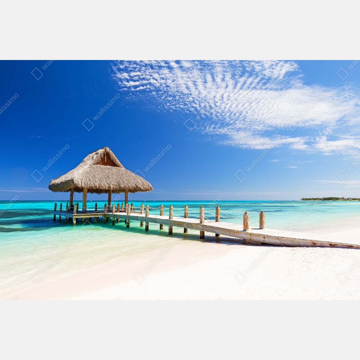 Naklejka repozycjonowalna spokojny pomost na plaży w Cap Cana – Wallissimo® Naklejka repozycjonowalna spokojny pomost na plaży w Cap Cana – Wallissimo®