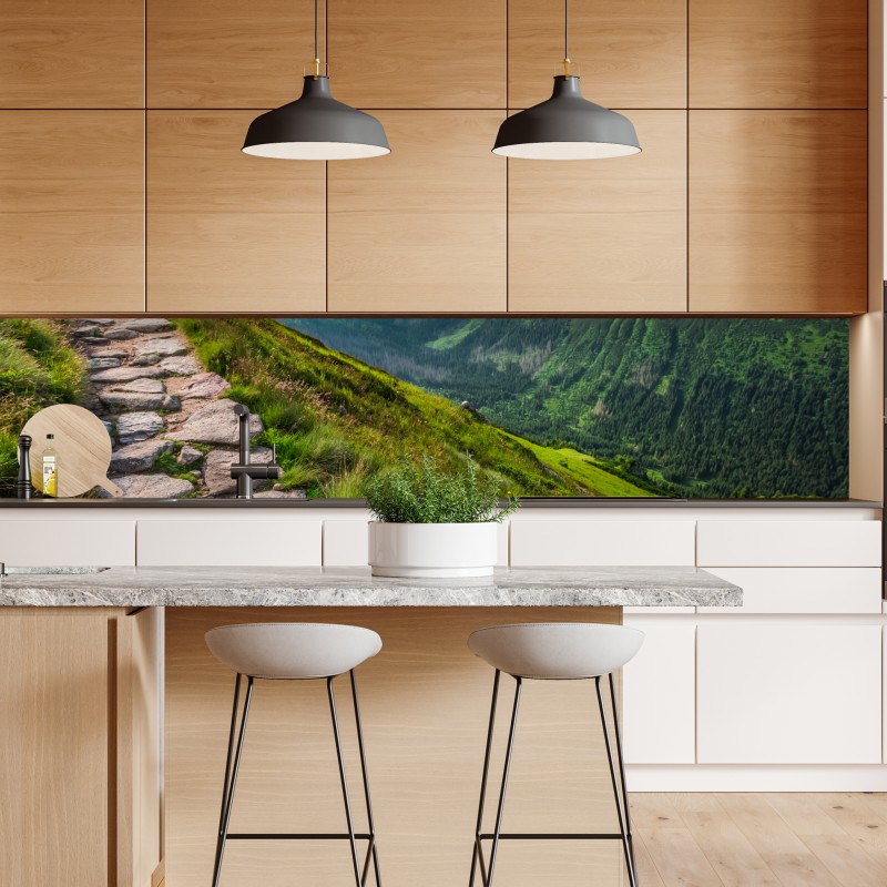 Naklejka repozycjonowalna ścieżka w Tatrach o wschodzie słońca – Wallissimo® Naklejka repozycjonowalna ścieżka w Tatrach o wschodzie słońca – Wallissimo®