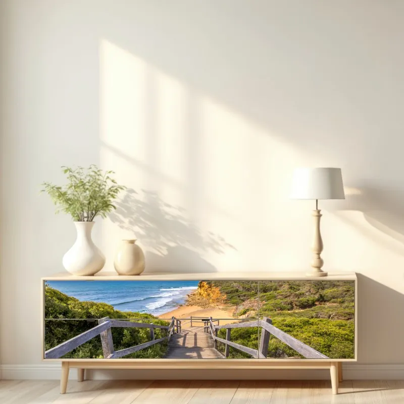 Naklejka repozycjonowalna ścieżka do Bells Beach nadmorski pejzaż – Wallissimo® Naklejka repozycjonowalna ścieżka do Bells Beach nadmorski pejzaż – Wallissimo®