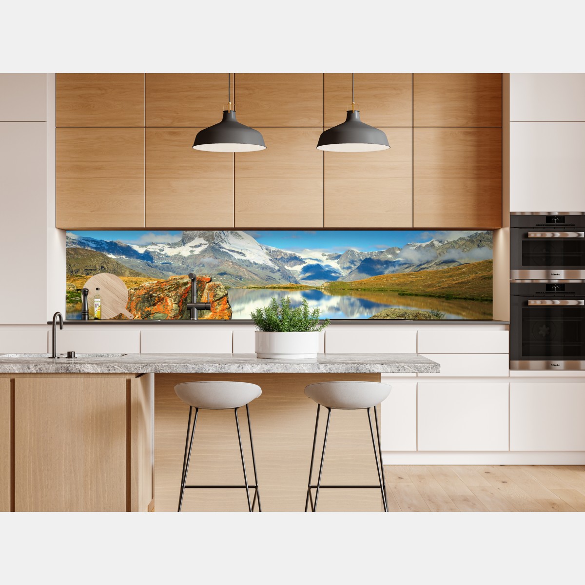 Naklejka repozycjonowalna odbicie Matterhornu nad alpejskim jeziorem – Wallissimo® Naklejka repozycjonowalna odbicie Matterhornu nad alpejskim jeziorem – Wallissimo®