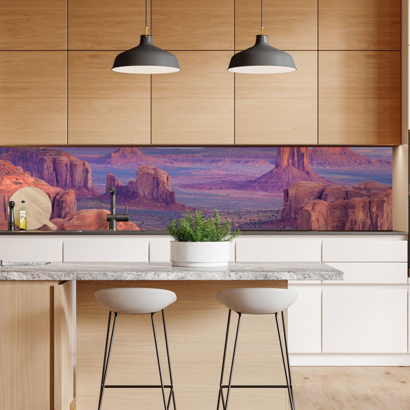 Naklejka repozycjonowalna Monument Valley pustynny zachód słońca panorama – Wallissimo® Naklejka repozycjonowalna Monument Valley pustynny zachód słońca panorama – Wallissimo®