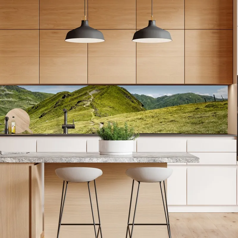 Naklejka repozycjonowalna vintage koralowy wzór kwiatowy na ciemnozielonym tle – Wallissimo®