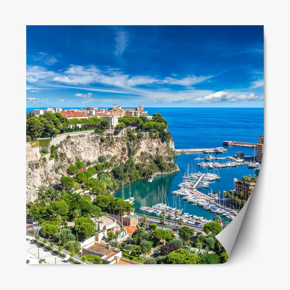 Naklejka repozycjonowalna panorama portu Monte Carlo – Wallissimo® Naklejka repozycjonowalna panorama portu Monte Carlo – Wallissimo®