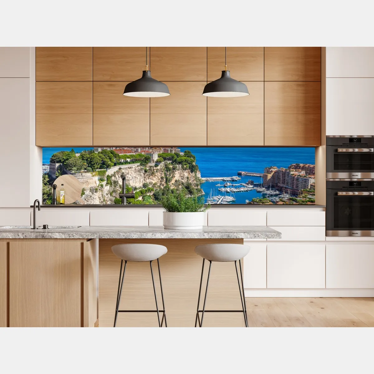 Naklejka repozycjonowalna panorama portu Monte Carlo – Wallissimo® Naklejka repozycjonowalna panorama portu Monte Carlo – Wallissimo®