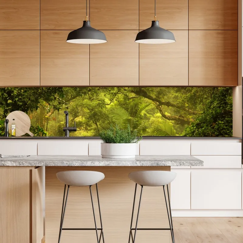 Naklejka repozycjonowalna beżowy liściasty wzór botaniczny – Wallissimo®