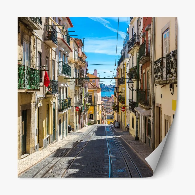 Naklejka repozycjonowalna intensywny fioletowy 3d wir wstęg – Wallissimo®