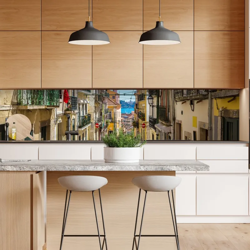 Naklejka repozycjonowalna intensywny fioletowy 3d wir wstęg – Wallissimo®