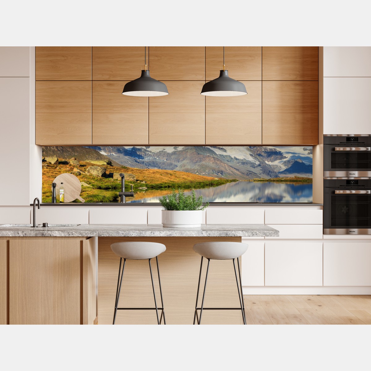 Naklejka repozycjonowalna majestatyczny Matterhorn odbity w alpejskim jeziorze – Wallissimo® Naklejka repozycjonowalna majestatyczny Matterhorn odbity w alpejskim jeziorze – Wallissimo®