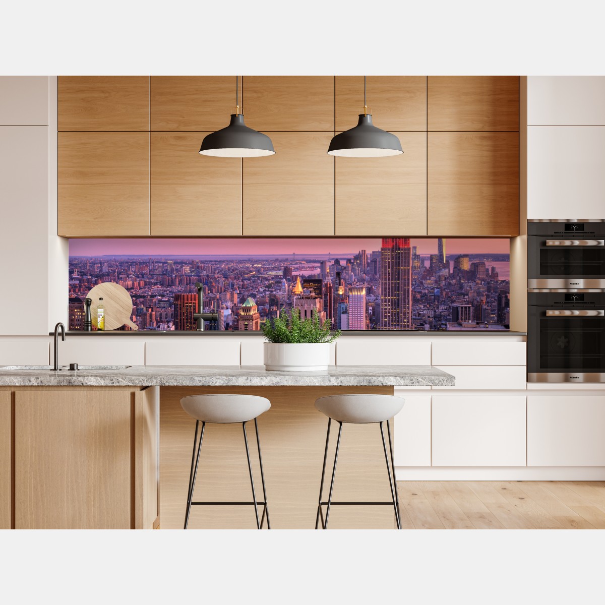 Naklejka repozycjonowalna Nowy Jork panorama miasta o zachodzie słońca – Wallissimo® Naklejka repozycjonowalna Nowy Jork panorama miasta o zachodzie słońca – Wallissimo®