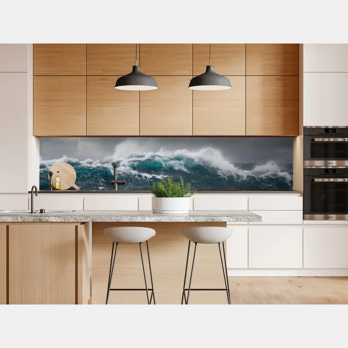 Naklejka repozycjonowalna burzliwe morze z rozbijającymi się falami – Wallissimo® Naklejka repozycjonowalna burzliwe morze z rozbijającymi się falami – Wallissimo®