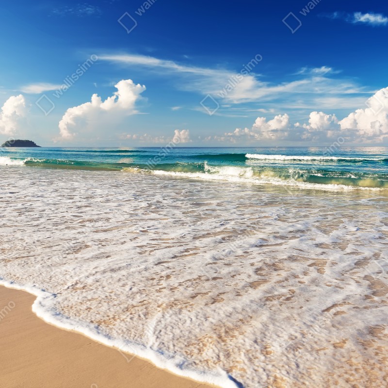 Naklejka repozycjonowalna plaża Karon, Phuket poranek spokoju – Wallissimo® Naklejka repozycjonowalna plaża Karon, Phuket poranek spokoju – Wallissimo®